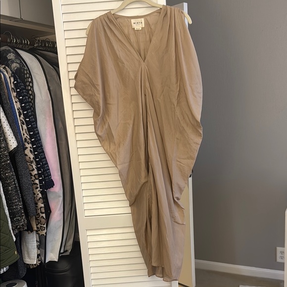Mirth Dresses & Skirts - Mirth Caftan Tan Cover-Up Dress One Size